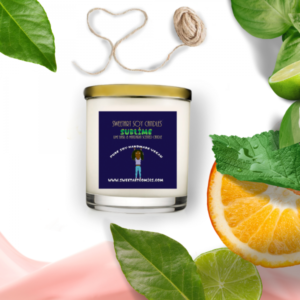 lime basil mandarin soy wax candle