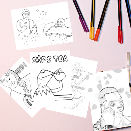 5 page colouring sheets