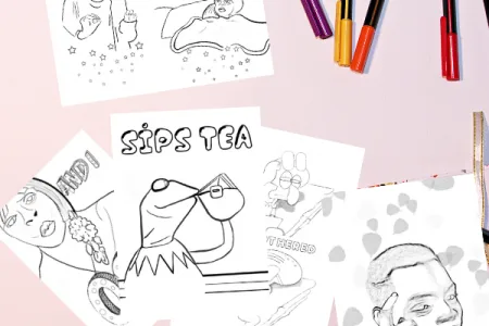 5 page colouring sheets