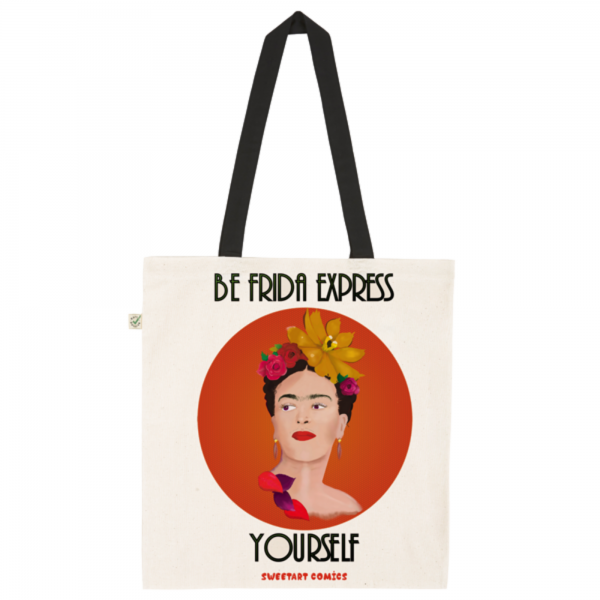 Frida Kahlo tote bag black handle