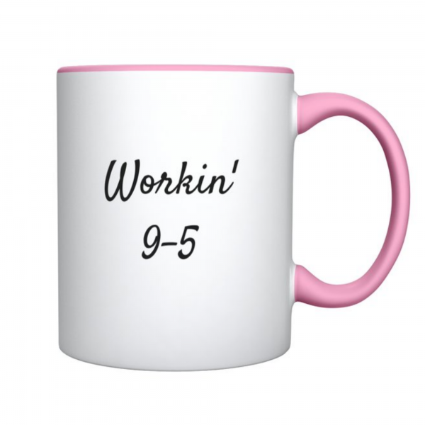 working 9-5 mug back