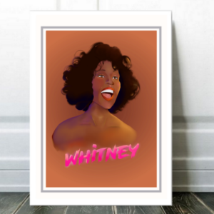 whitney houston wall art print