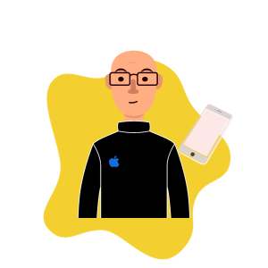 steve jobs cartoon drawing